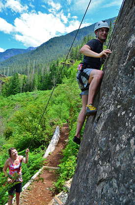 Rock Climbing at Crest Creek Crags, Strathcona Park, Vancouver Island