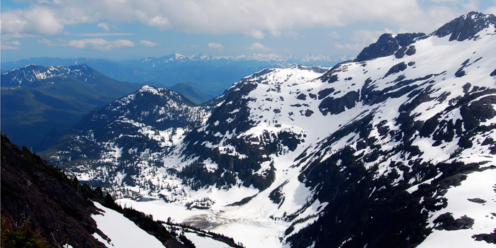 Margaret Lake, the route from Price Pass to Great Central Lake